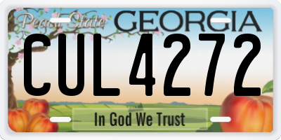 GA license plate CUL4272