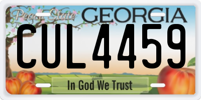 GA license plate CUL4459