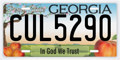 GA license plate CUL5290
