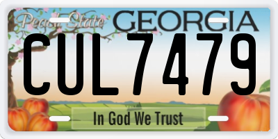 GA license plate CUL7479