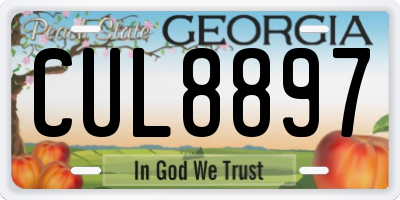 GA license plate CUL8897