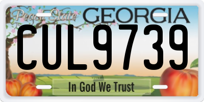 GA license plate CUL9739