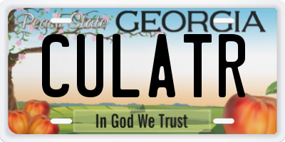 GA license plate CULATR