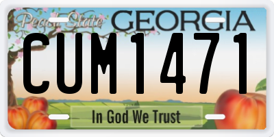 GA license plate CUM1471