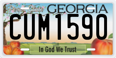 GA license plate CUM1590