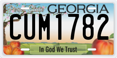 GA license plate CUM1782