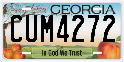 GA license plate CUM4272