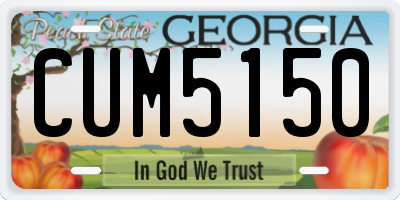 GA license plate CUM5150