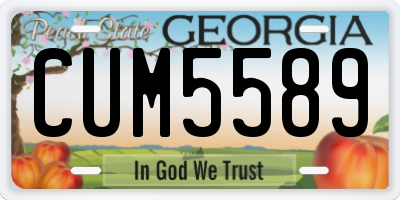 GA license plate CUM5589