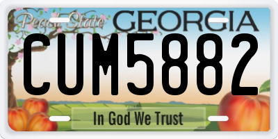 GA license plate CUM5882