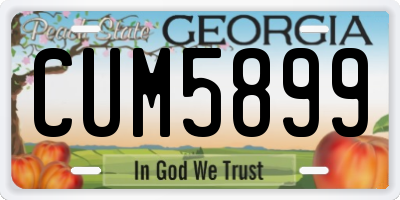 GA license plate CUM5899