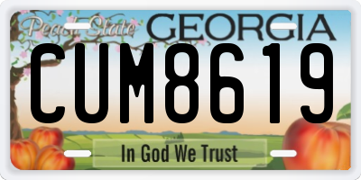 GA license plate CUM8619