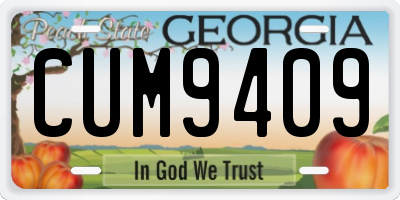 GA license plate CUM9409