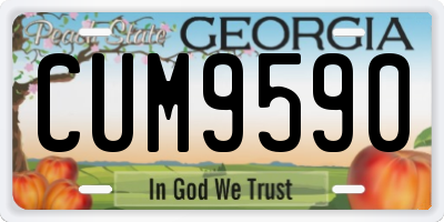 GA license plate CUM9590