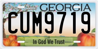 GA license plate CUM9719