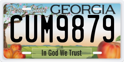 GA license plate CUM9879
