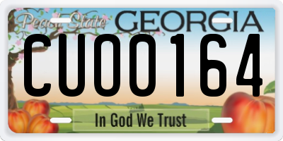 GA license plate CUO0164