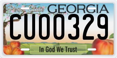 GA license plate CUO0329