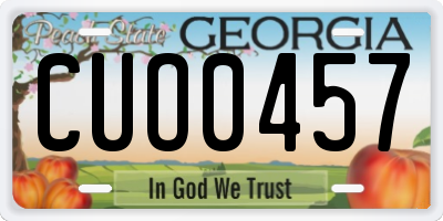 GA license plate CUO0457