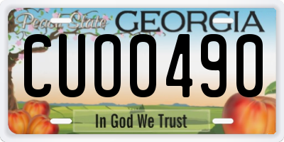 GA license plate CUO0490