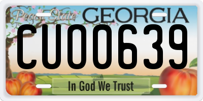 GA license plate CUO0639