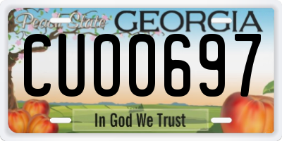 GA license plate CUO0697