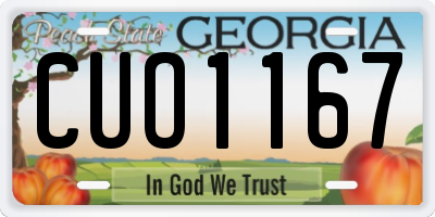 GA license plate CUO1167
