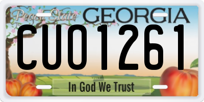 GA license plate CUO1261