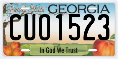 GA license plate CUO1523