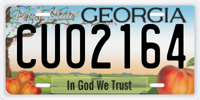 GA license plate CUO2164