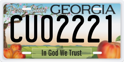 GA license plate CUO2221