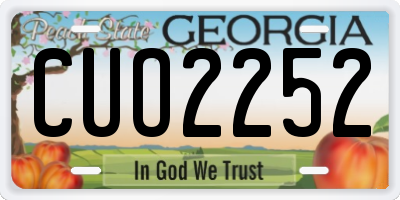 GA license plate CUO2252
