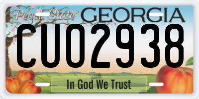 GA license plate CUO2938