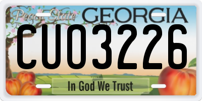 GA license plate CUO3226