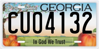 GA license plate CUO4132