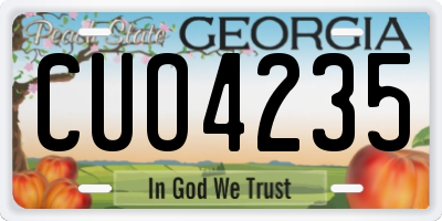 GA license plate CUO4235