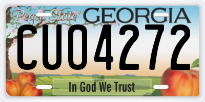 GA license plate CUO4272