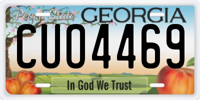 GA license plate CUO4469