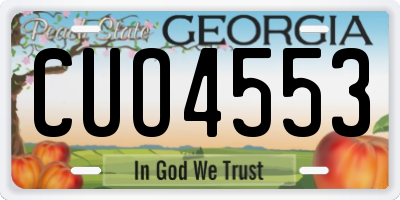 GA license plate CUO4553