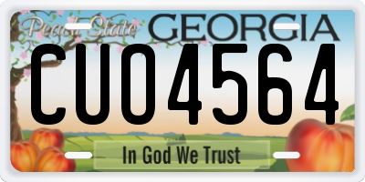 GA license plate CUO4564