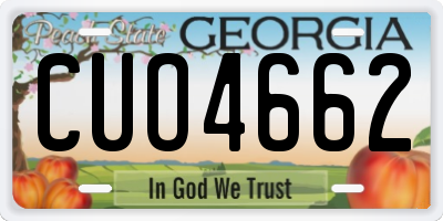 GA license plate CUO4662