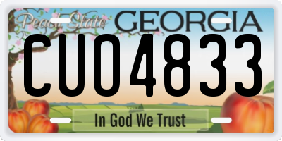 GA license plate CUO4833