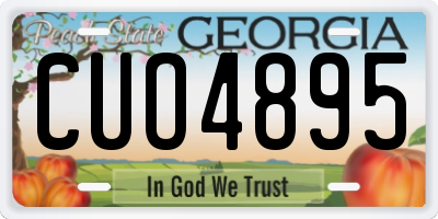 GA license plate CUO4895