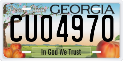 GA license plate CUO4970