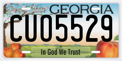 GA license plate CUO5529