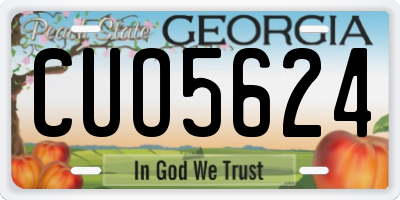 GA license plate CUO5624