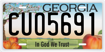 GA license plate CUO5691
