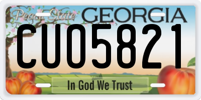 GA license plate CUO5821