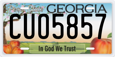 GA license plate CUO5857