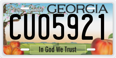 GA license plate CUO5921